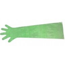 Одноразовые перчатки 95 см зеленые, 100 шт/упак